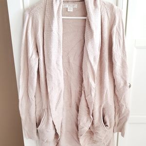Barefoot dreams beige cardigan